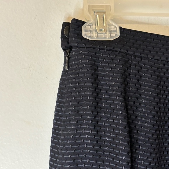 Vintage Carlisle Dress Pants Size 10 Navy Blue Side Zip Pleated Rayon Silk - Picture 5 of 9